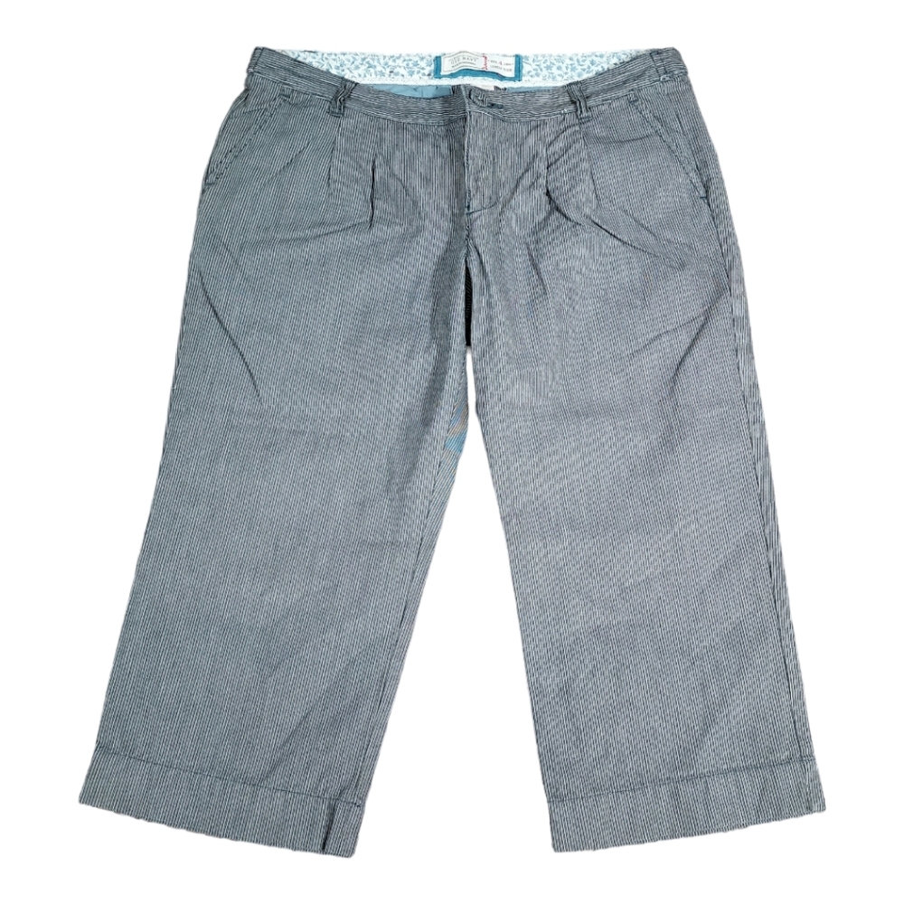 Old Navy Gray Pinstripe Capris Low Rise